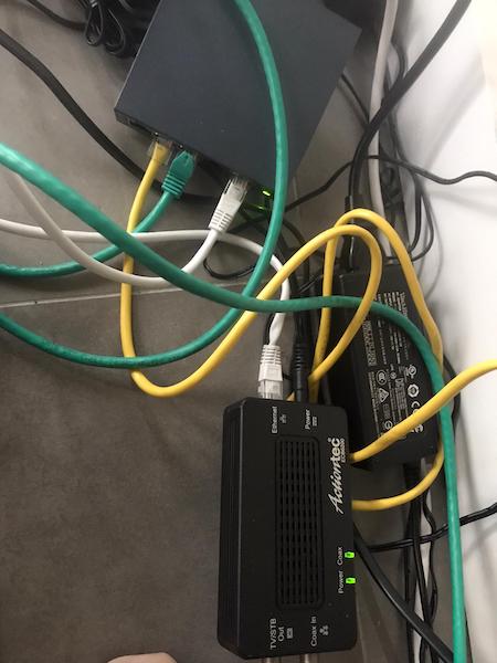 Moca ethernet over coax connector in
office