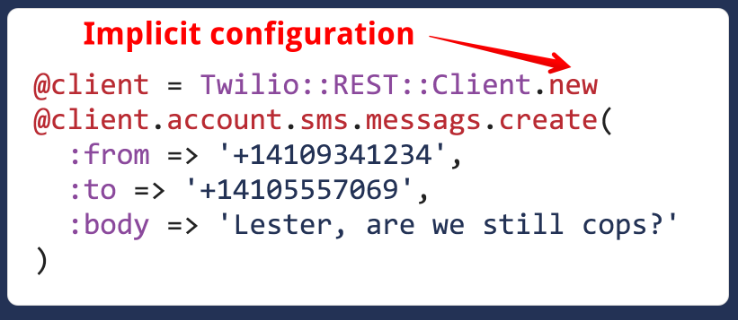 Assuming environment variable context in a code snippet